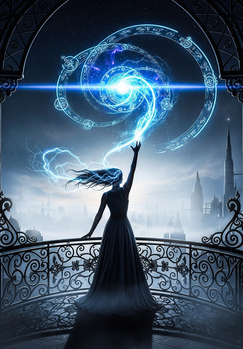 Ice Queen wall metal poster on stainless steel by Chromaplate