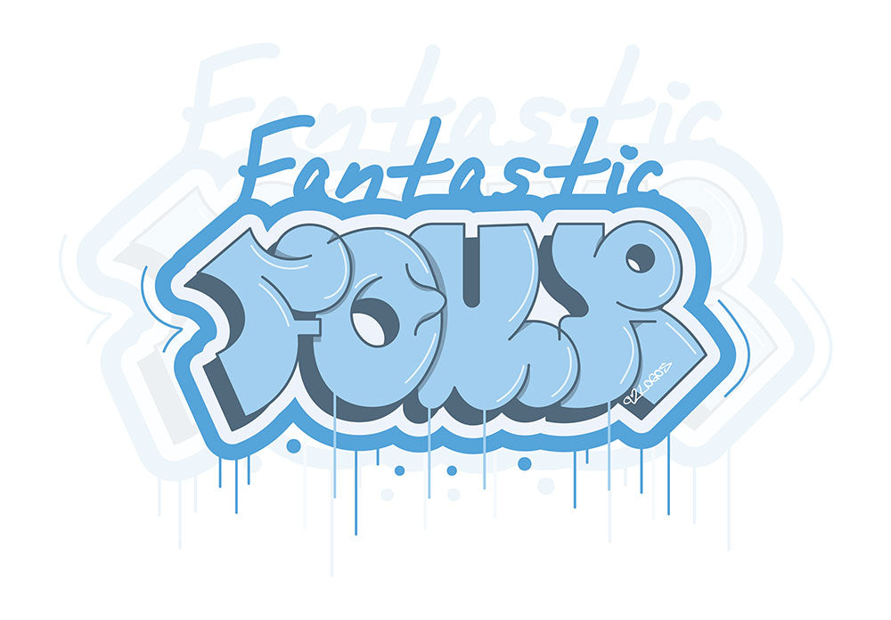 Fantastic Four Typography Poster