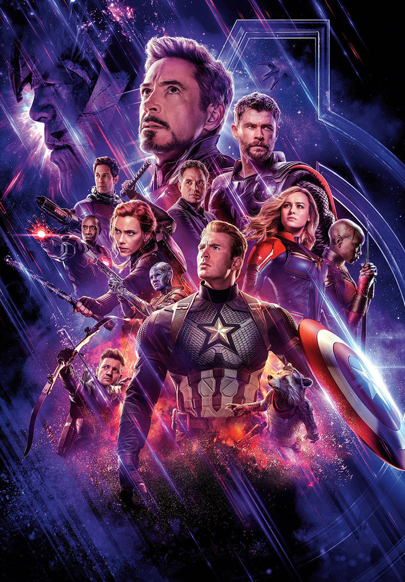 Avengers Endgame comic metal poster on stainless steel by Chromaplate