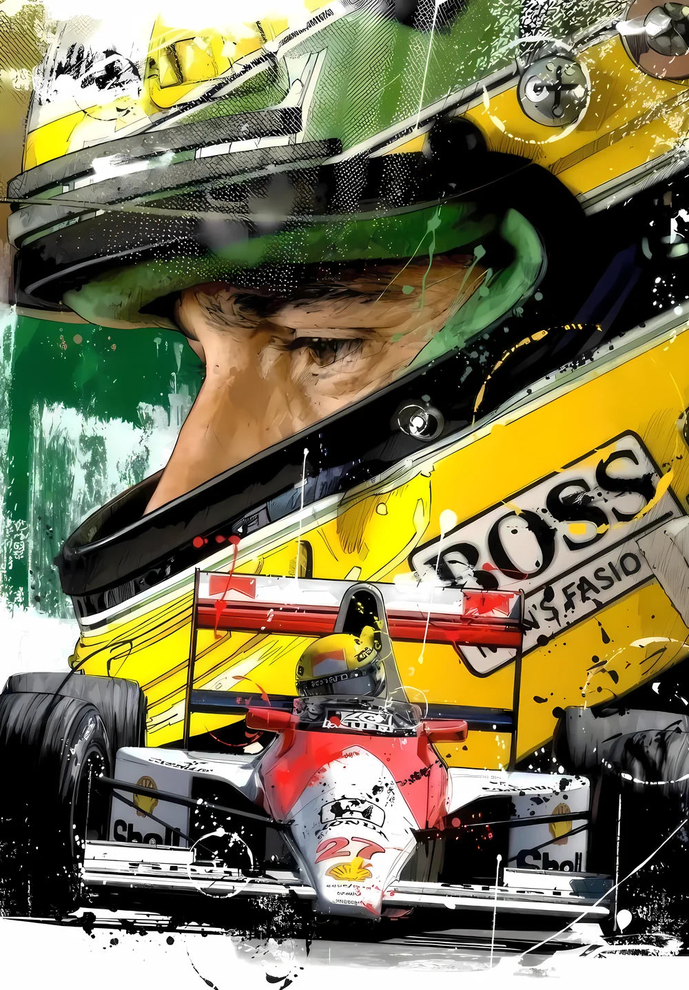 Ayrton Senna McLaren Art