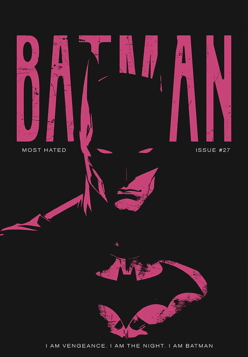 Batman I Am Vengeance Comic Cover comic metal poster on stainless steel by Chromaplate