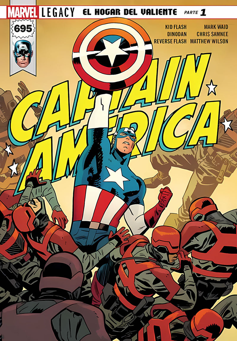 Captain America comic metal poster design 04 on stainless steel by Chromaplate
