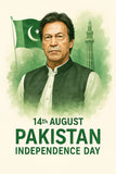 Imran Khan 14th August Pakistan Indepence Day Poster
