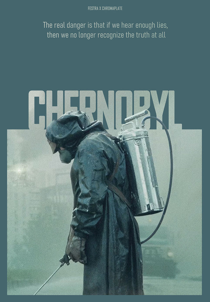 Chernobyl TV Show Wall Art wall metal poster on stainless steel by Chromaplate