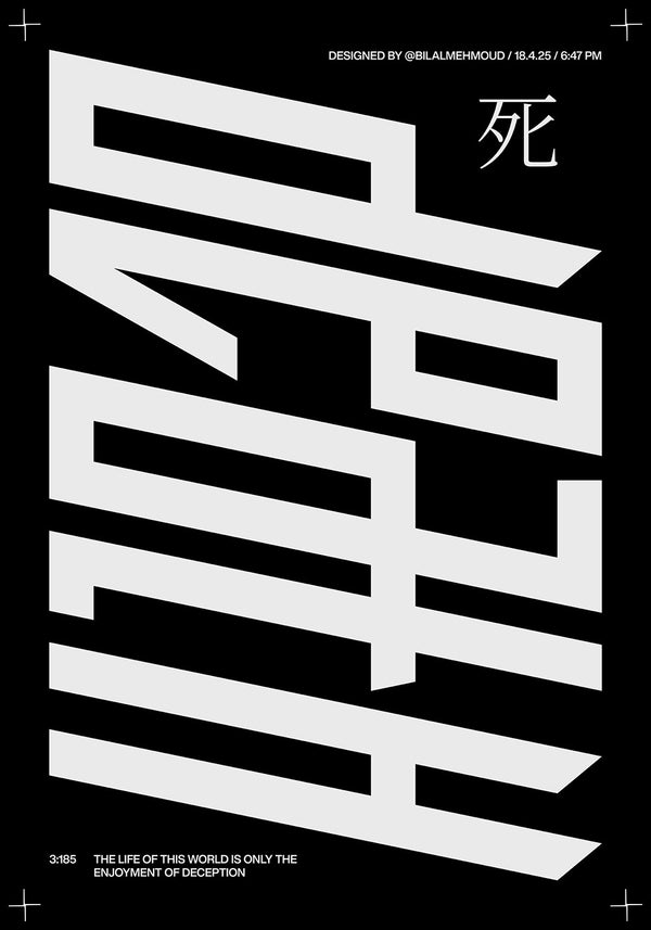 Death  Typography Poster