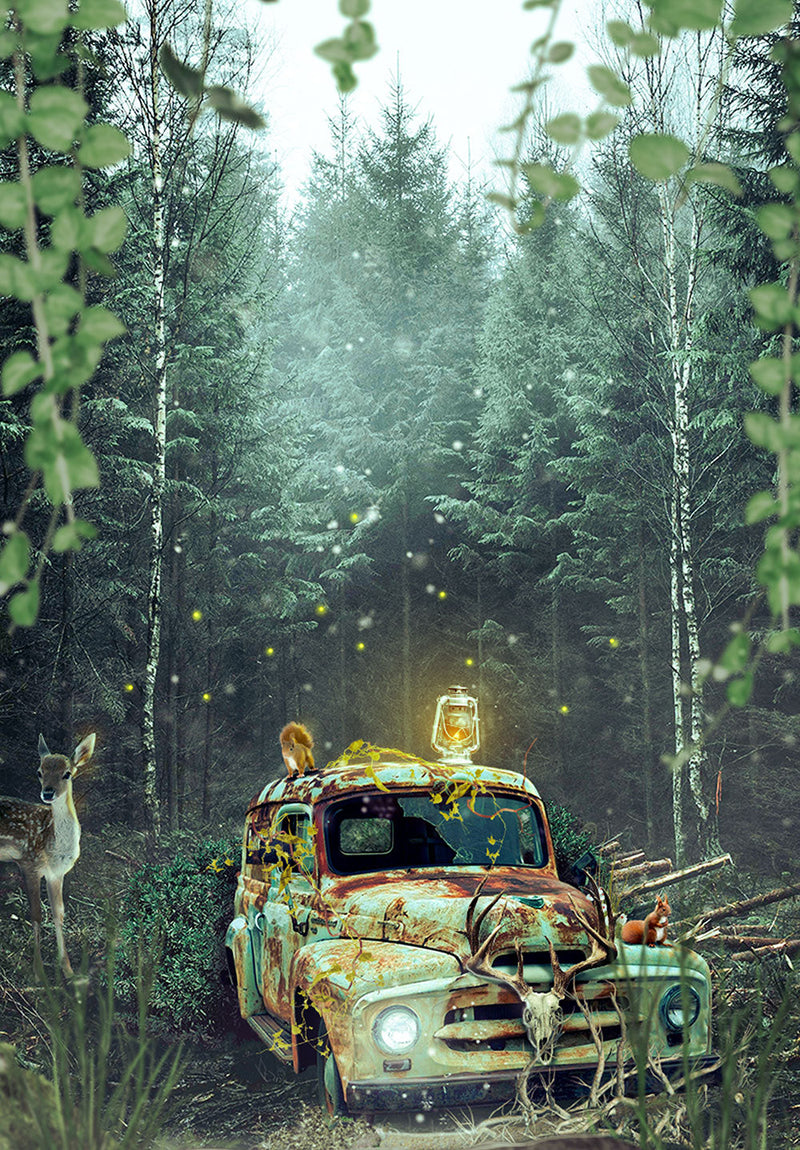 Deep Woods Rust nature metal poster on stainless steel by Chromaplate