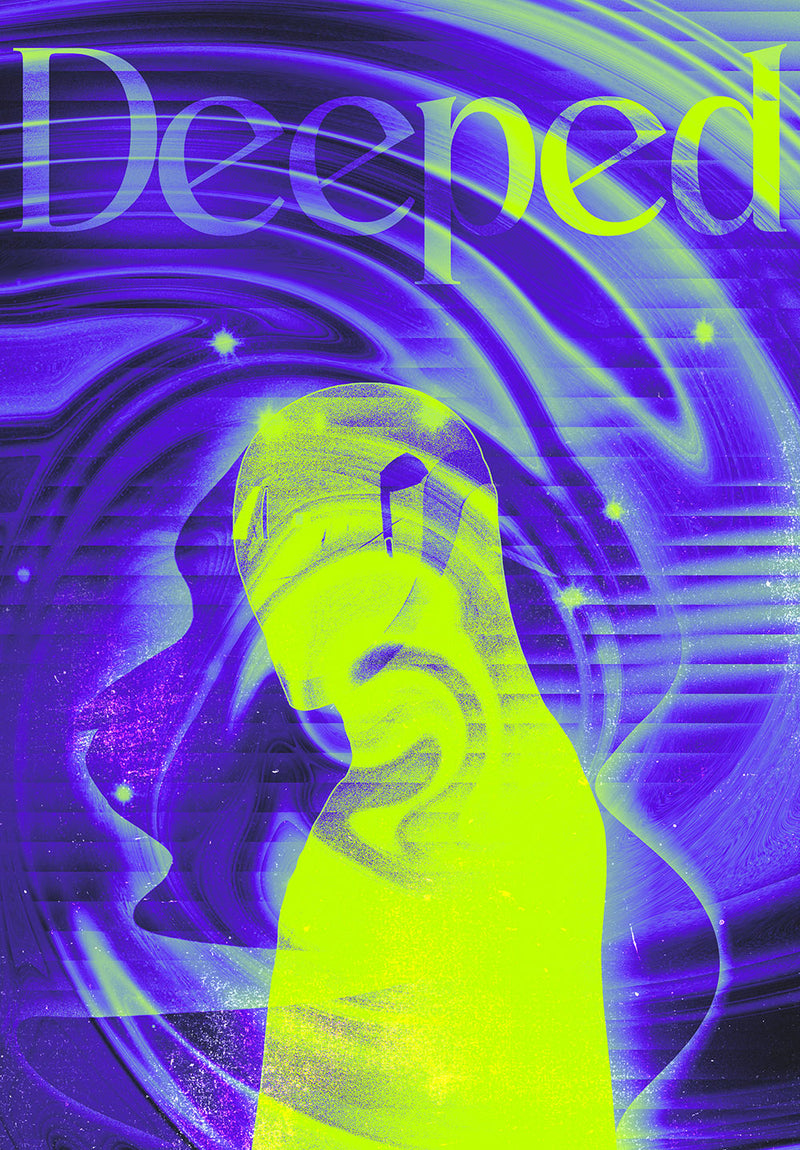 Deeper Into the Swirl space metal poster on stainless steel by Chromaplate
