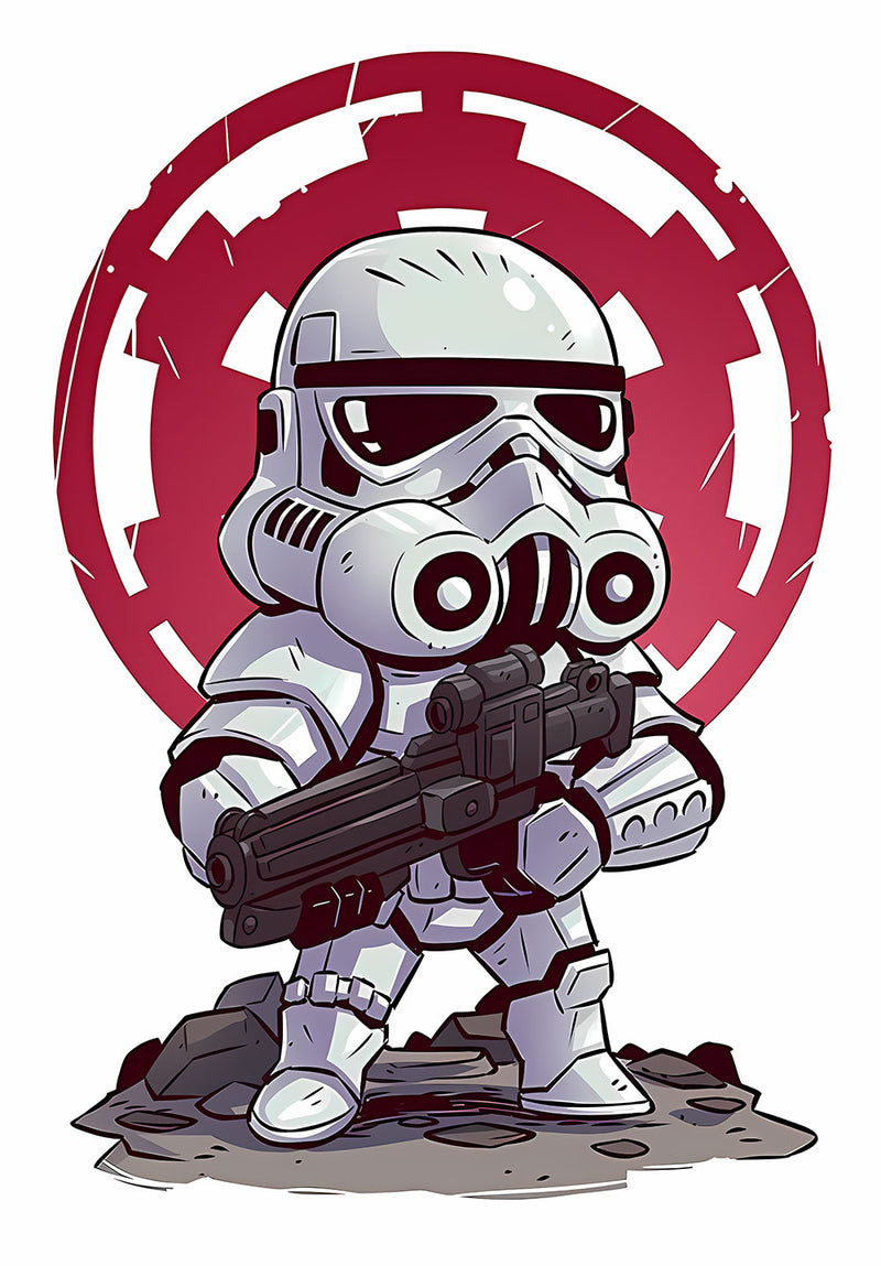 Star Wars Storm Trooper movie metal poster design 03 on stainless steel by Chromaplate