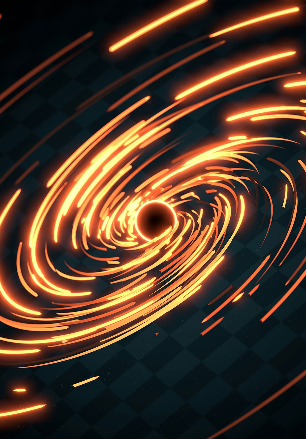 Black Hole Orange Spiral