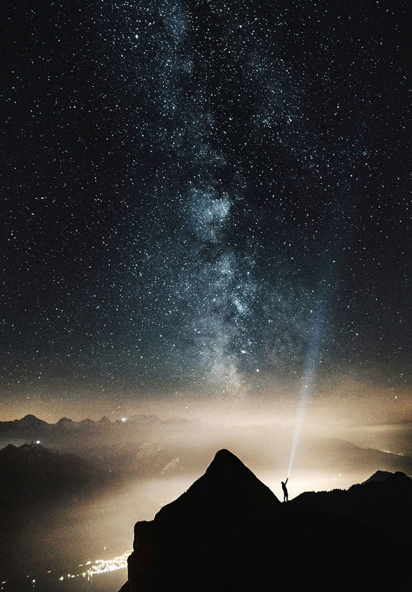 Milky Way Over City Lights