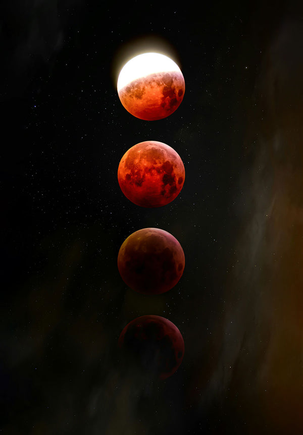 Blood Moon Eclipse Phases