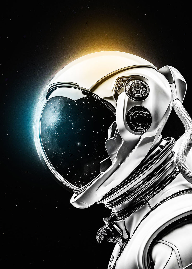 Astro Zenith space metal poster on stainless steel by Chromaplate