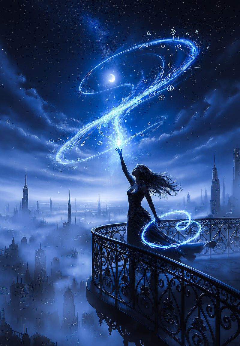 Arcane Guardian wall metal poster on stainless steel by Chromaplate