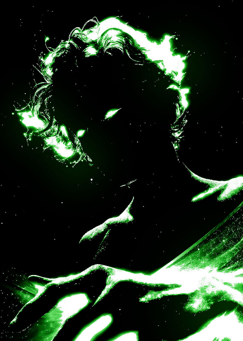 Ethereal Glow space metal poster on stainless steel by Chromaplate