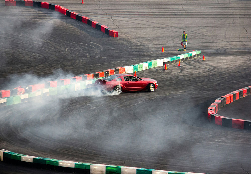 Red Drift Car Track Corner