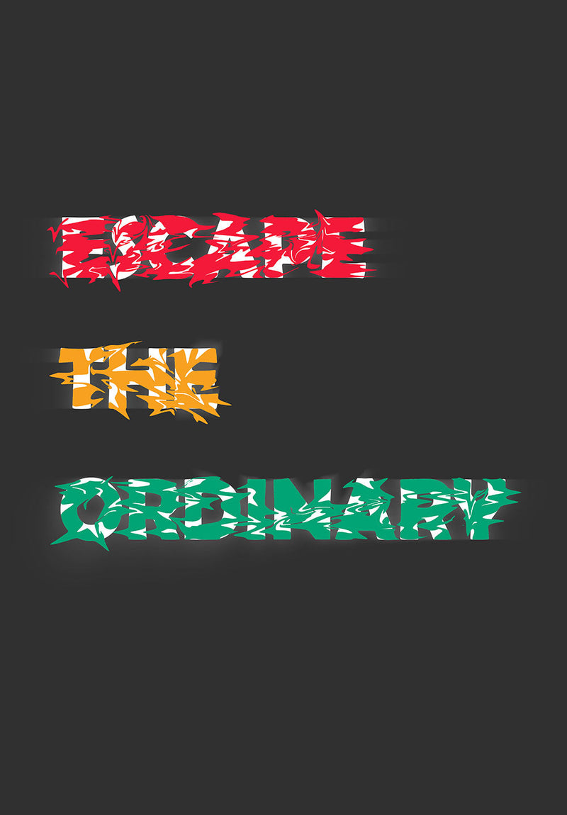 Escape The Ordinary motivational metal poster on stainless steel by Chromaplate