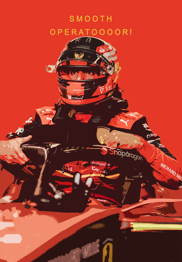 Carlos Sainz Smooth Operator F1 Poster