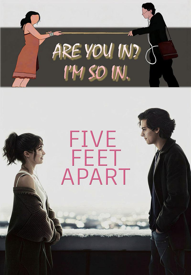 Five Feet Apart movie metal poster on stainless steel by Chromaplate