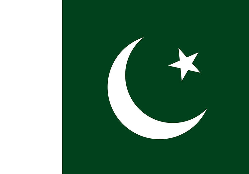 Pakistan Flag wall metal poster on stainless steel by Chromaplate
