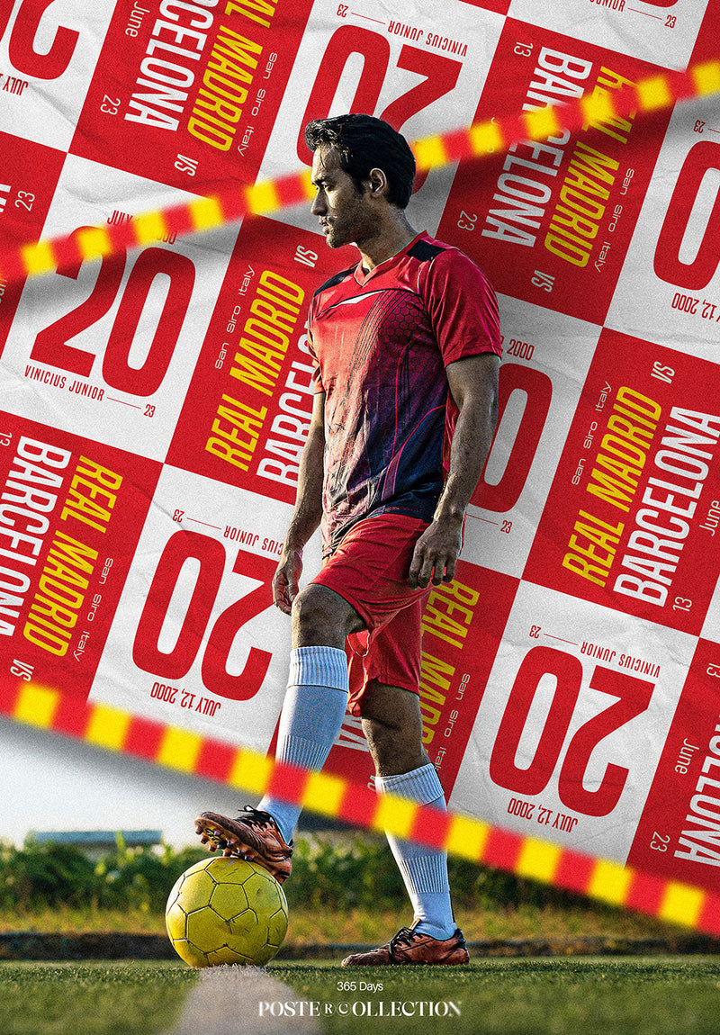 Football Match Day sports metal poster on stainless steel by Chromaplate