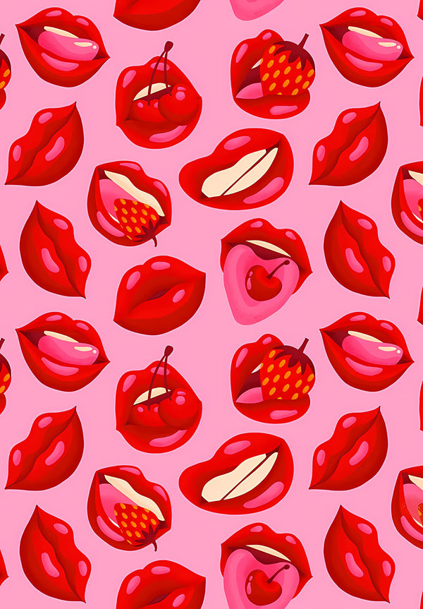 Strawberry Lips Poster
