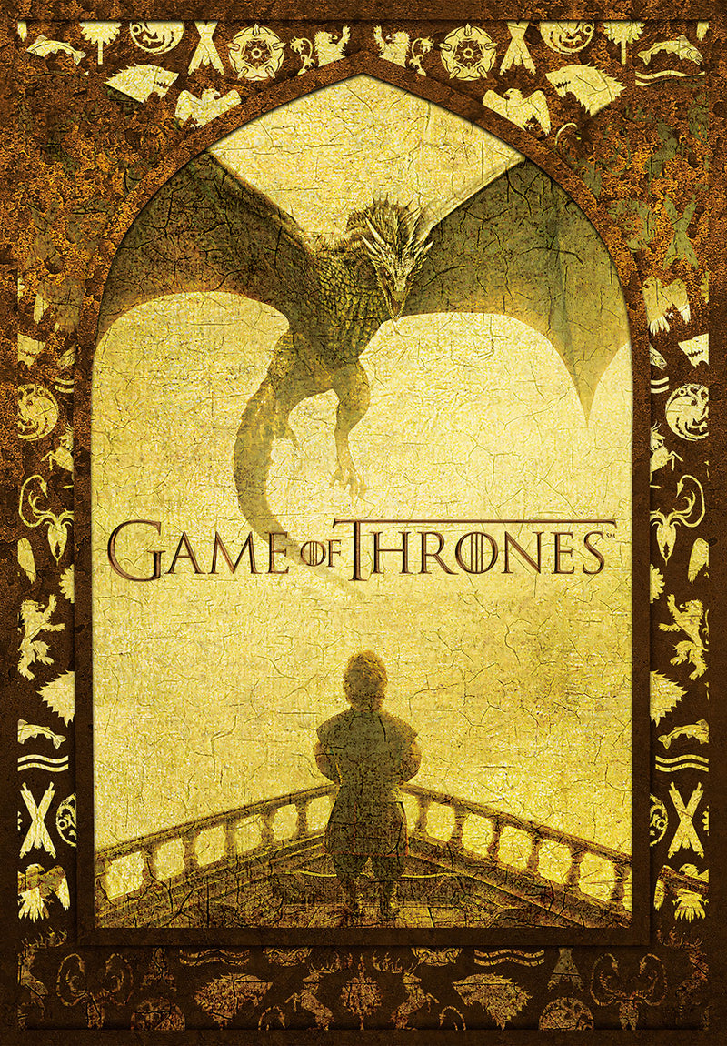 Game Of Thrones movie metal poster on stainless steel by Chromaplate