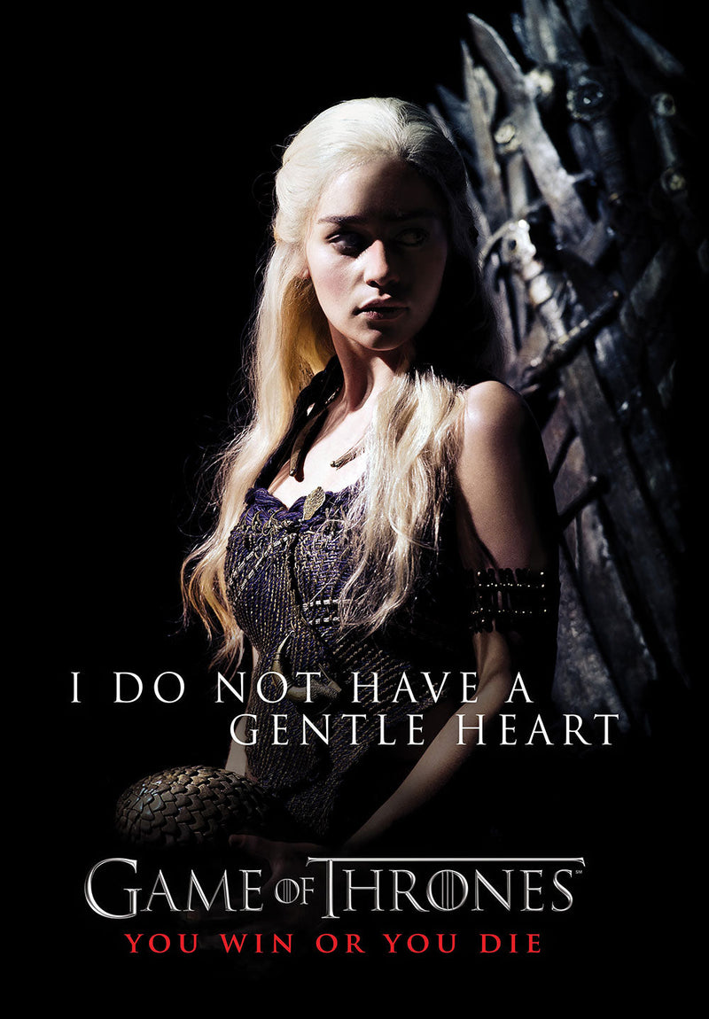 Daenerys Targaryen Game Of Thrones movie metal poster design 02 on stainless steel by Chromaplate
