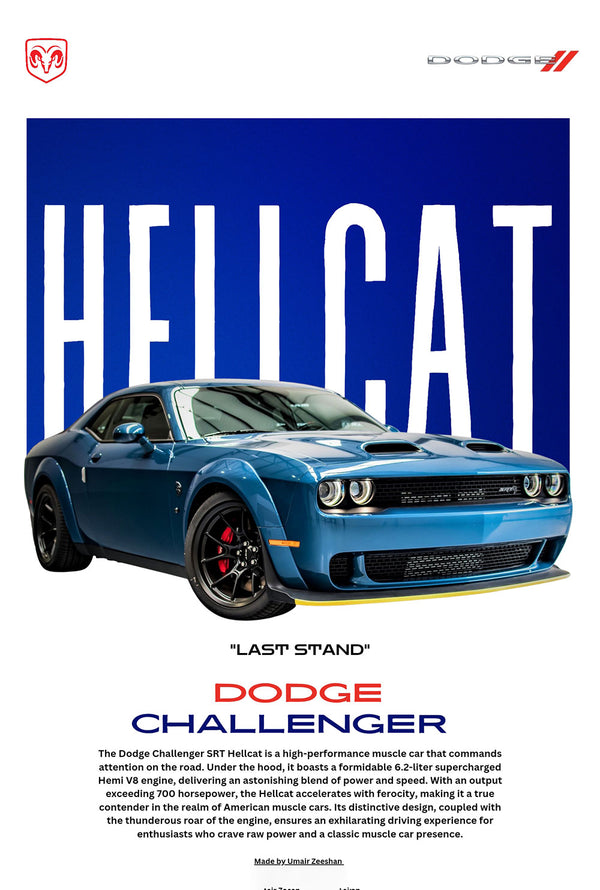 Dodge Challenger Hellcat Poster