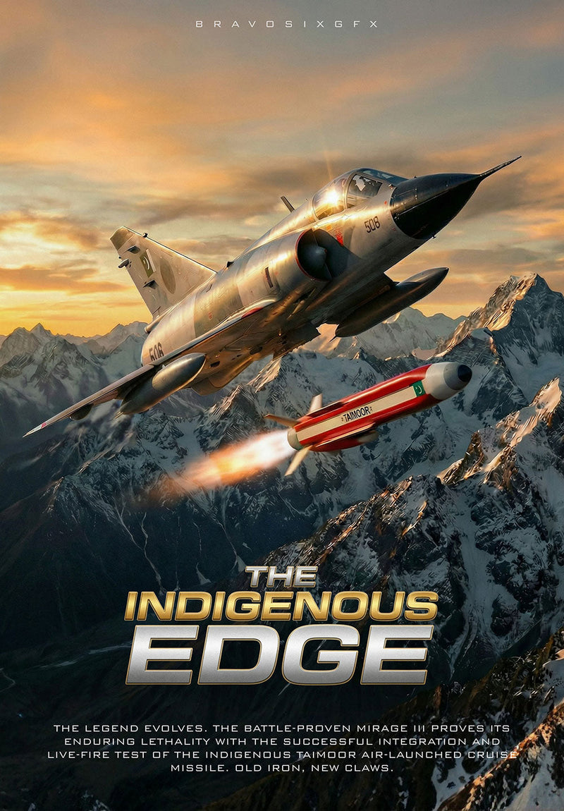 The Indigenous Edge aviation metal poster on stainless steel by Chromaplate