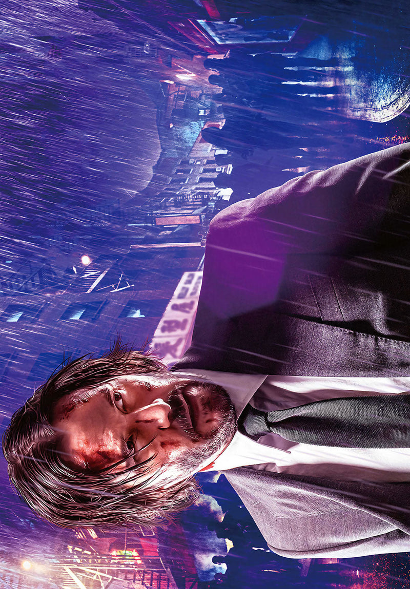 John Wick movie metal poster design 01 on stainless steel by Chromaplate