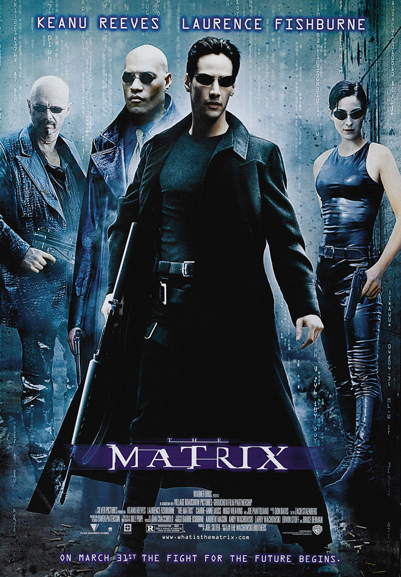 The Matrix movie metal poster on stainless steel by Chromaplate