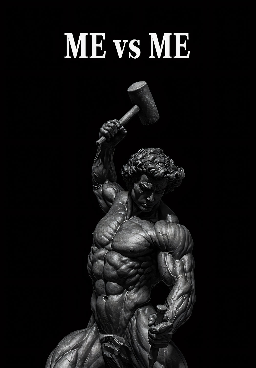 Me vs Me – Gym Motivation Poster