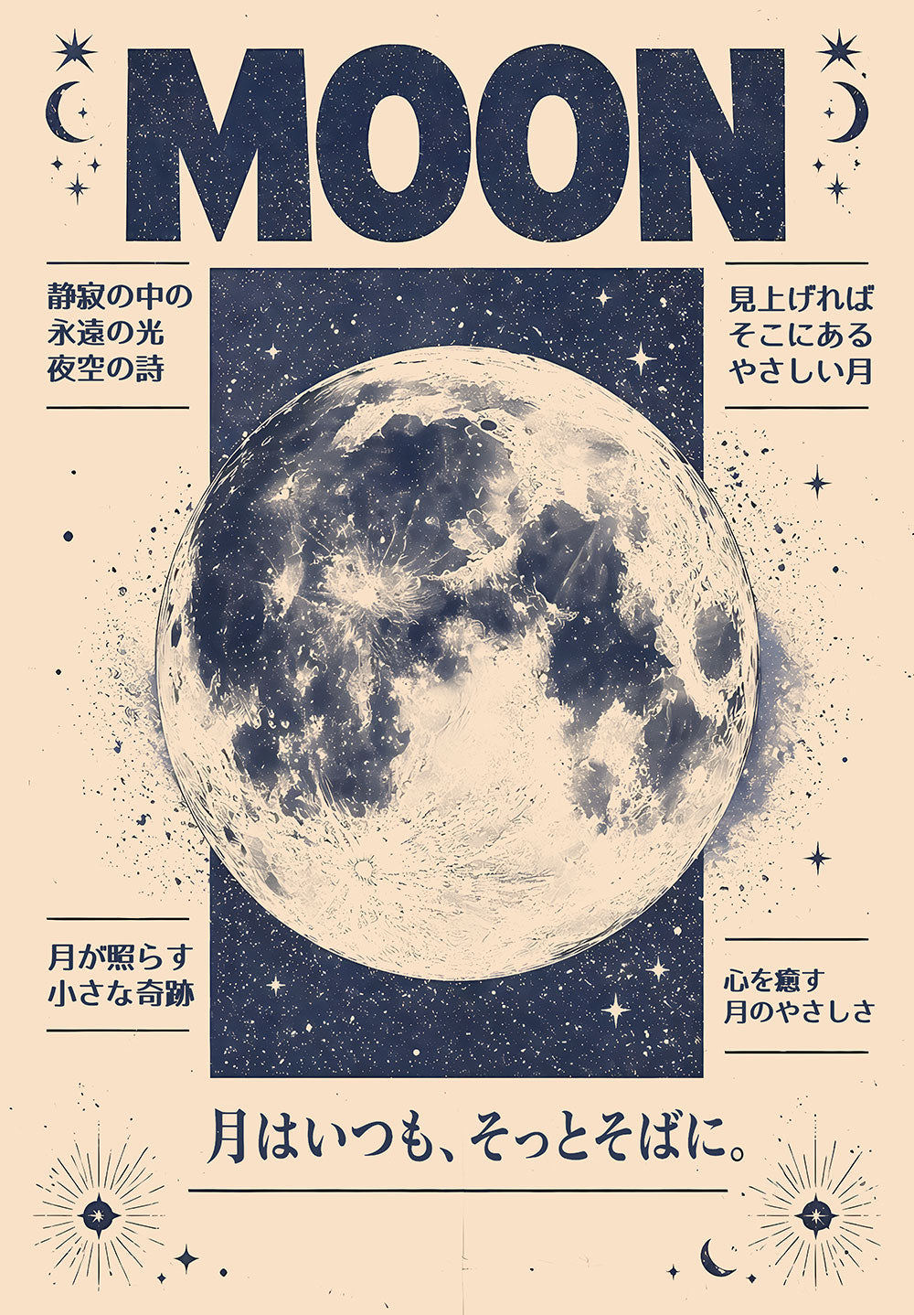 Moon Japanese Astronomy Chart