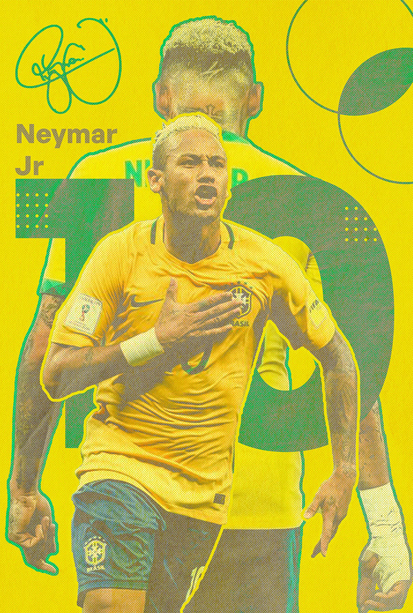 Neymar Football Wall Art - Design 01