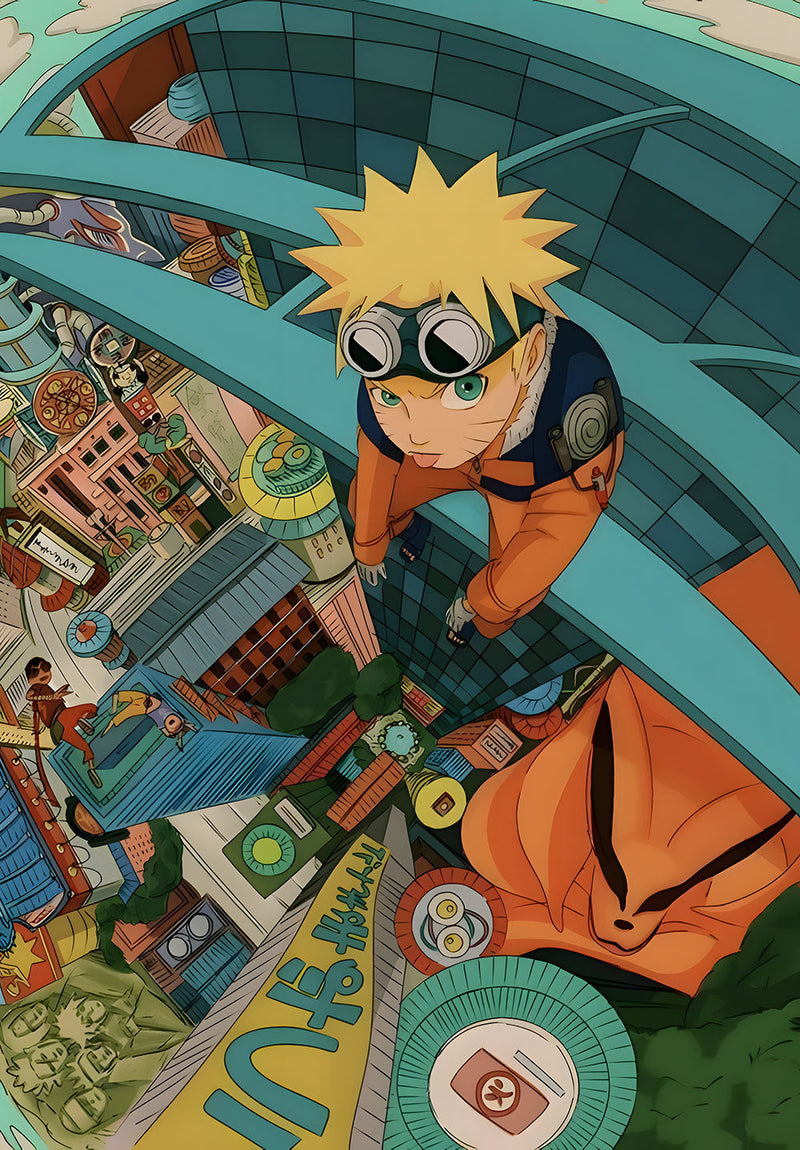 Naruto Anime Wall Art anime metal poster design 01 on stainless steel by Chromaplate