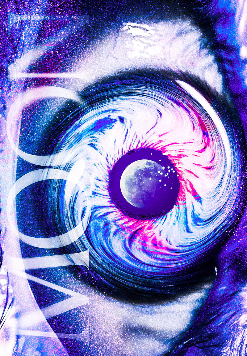 Nebula Vortex space metal poster on stainless steel by Chromaplate