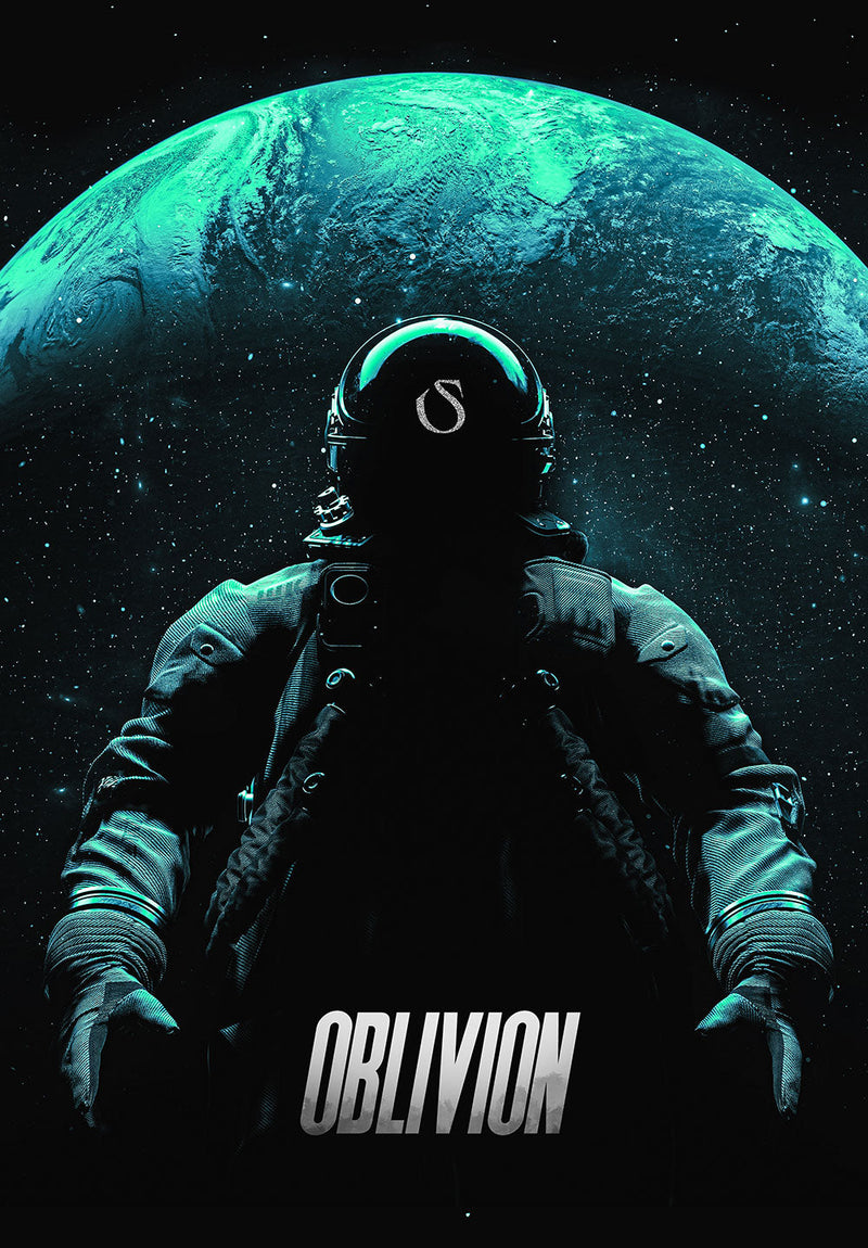 Oblivion Above the World space metal poster on stainless steel by Chromaplate