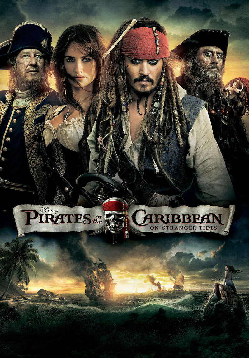 Pirates of the Caribbean On Stranger Tides movie metal poster on stainless steel by Chromaplate