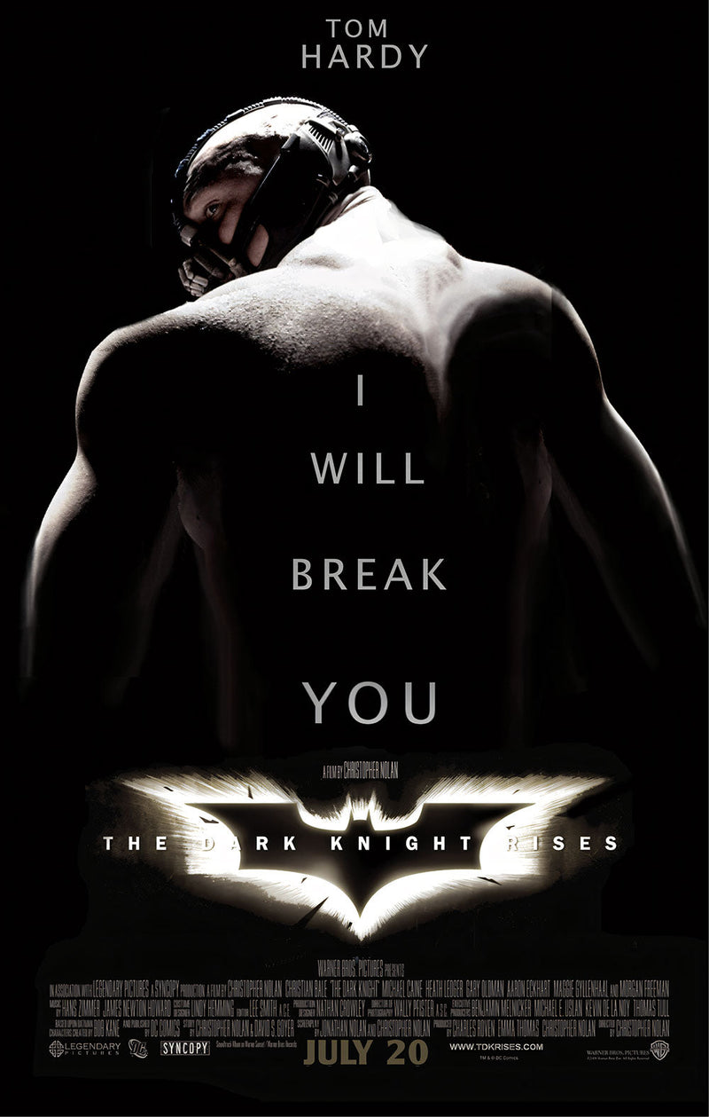 Bane Batman The Dark Knight Rises comic metal poster design 01 on stainless steel by Chromaplate