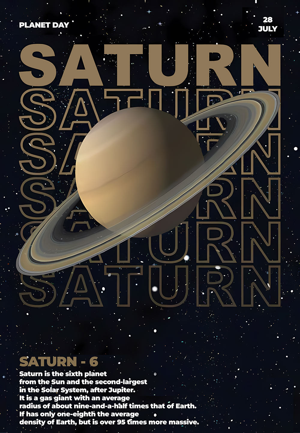Saturn Planet Day Fact Sheet