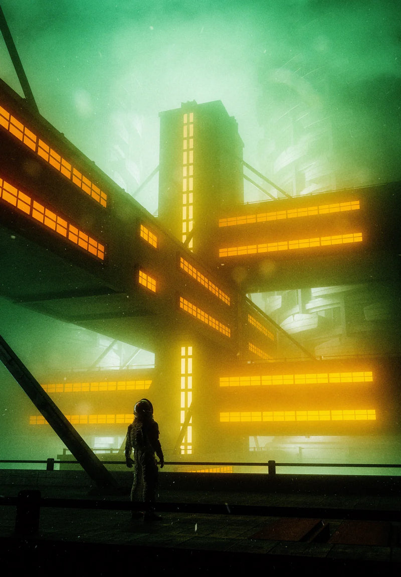 Sci Fi Neon Structure