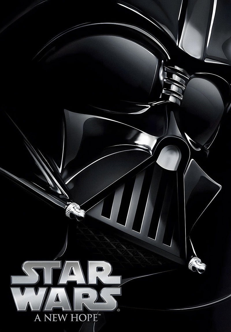 Star Wars Darth Vader movie metal poster on stainless steel by Chromaplate