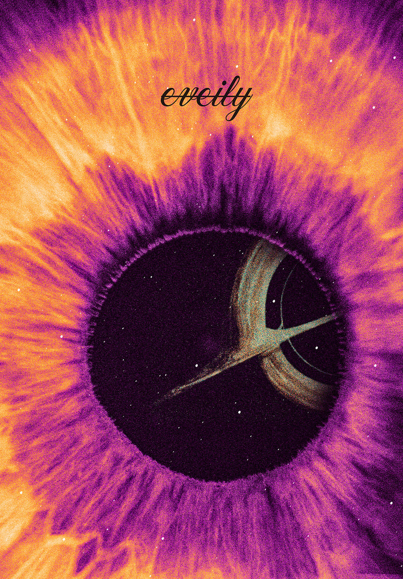 The Cosmic Gaze space metal poster on stainless steel by Chromaplate