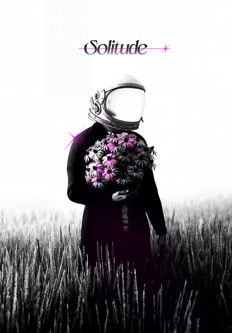 The Void Speaker space metal poster on stainless steel by Chromaplate