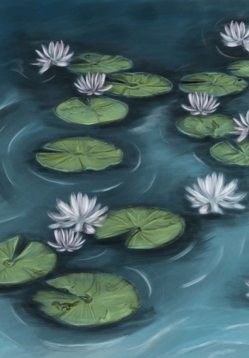 The Whispers of Water nature metal poster on stainless steel by Chromaplate