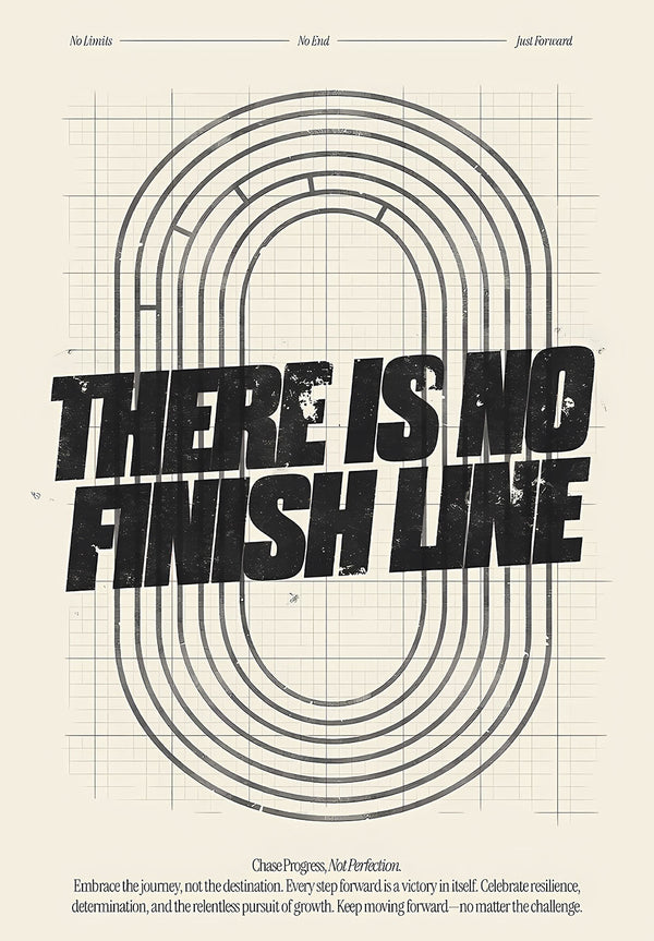 There Is No Finish Line – Motivation Poster