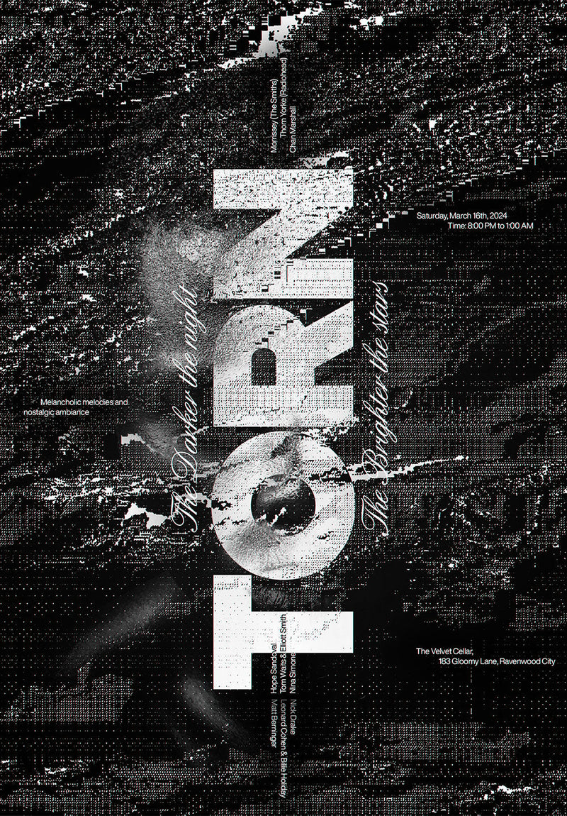Torn Typography Wall Art typography metal poster on stainless steel by Chromaplate