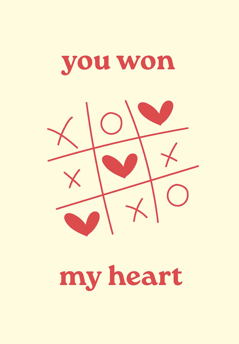 You Won My Heart wall metal poster on stainless steel by Chromaplate
