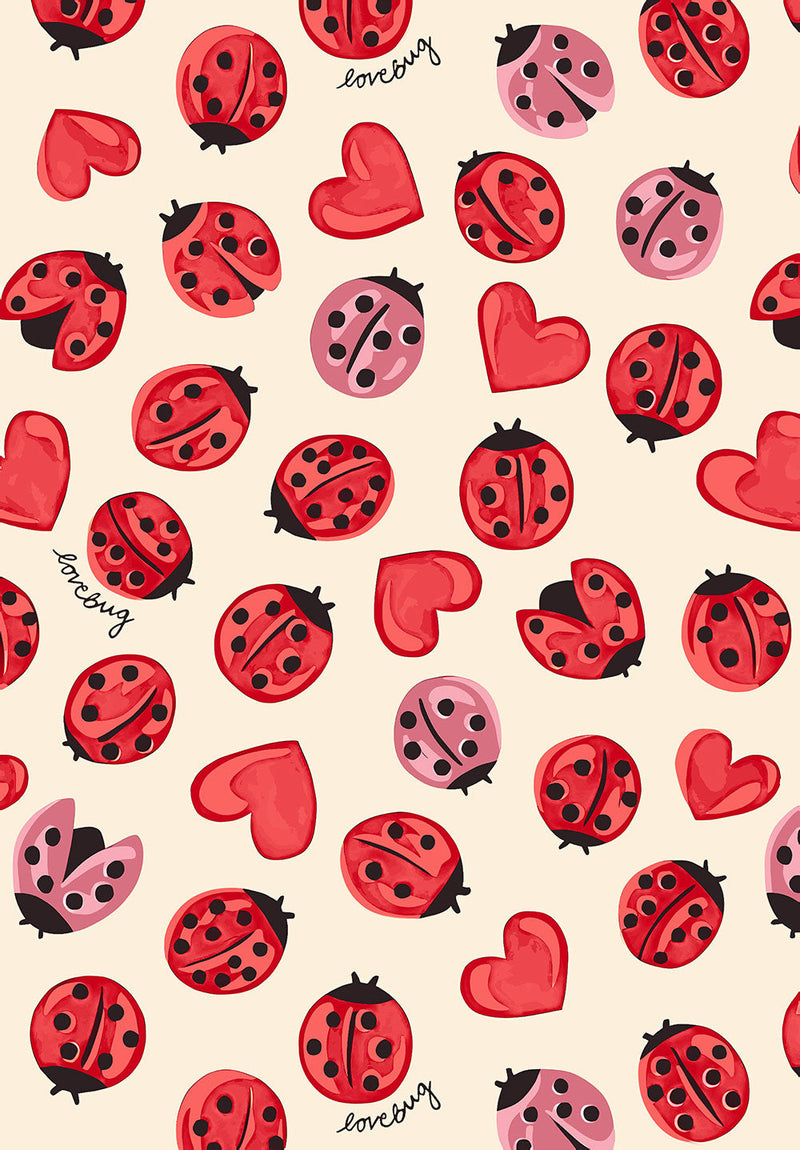 Lovebug Insect Wall Art wall metal poster on stainless steel by Chromaplate