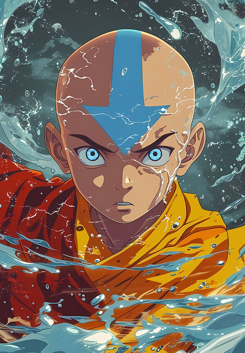 Avatar The Last Airbender wall metal poster on stainless steel by Chromaplate